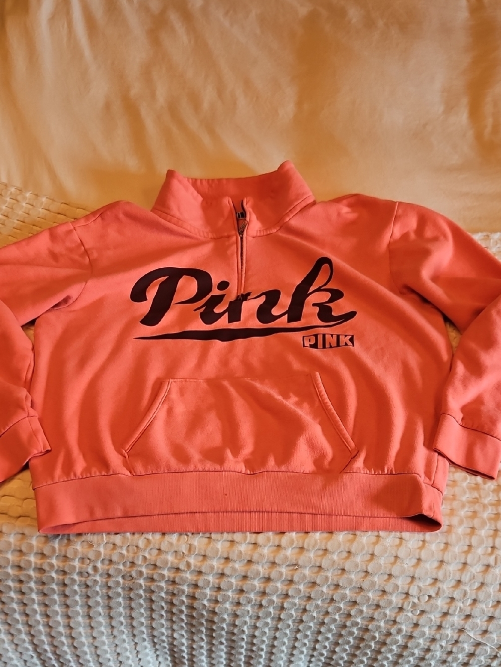 PINK Victoria's Secret Pullover Sweatshirt - Coral Lg